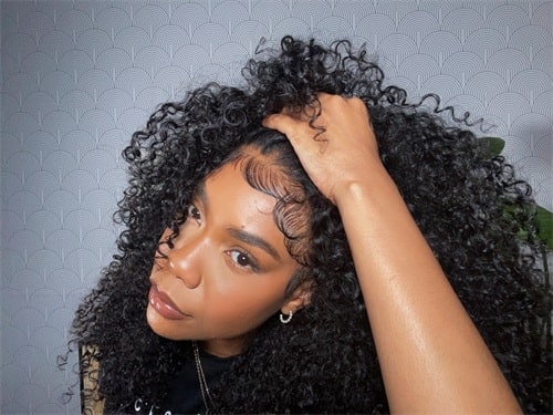 Nadula jerry curly wave lace frontal curly edge affordable wig