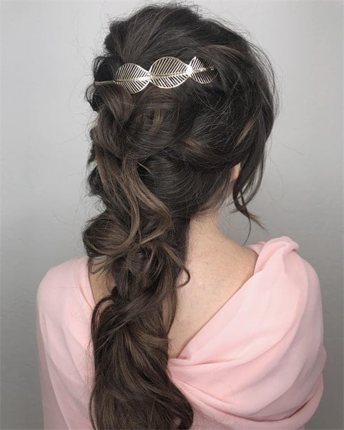 Greek fishtail hairstyle