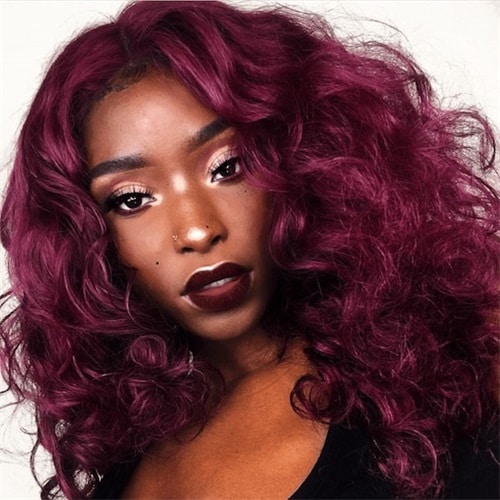 What skin tone suits burgundy hair?