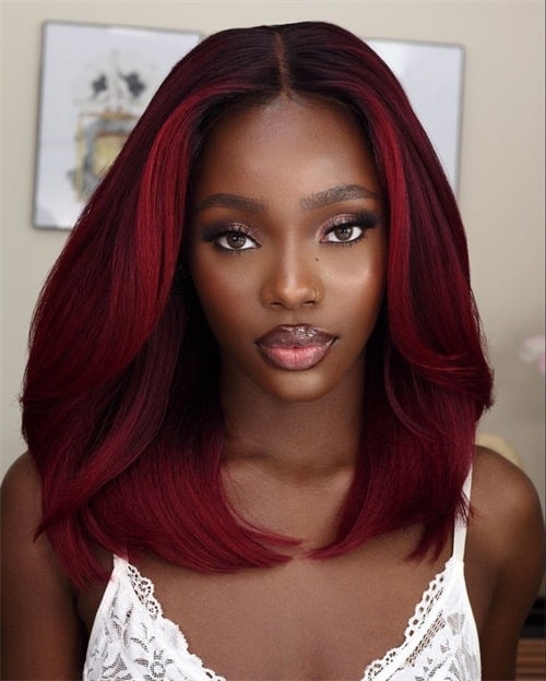 Can black women choose dark red hair color?