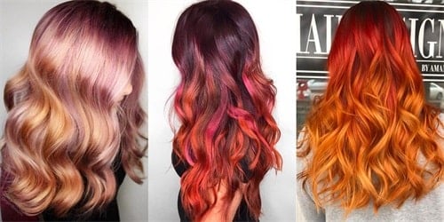Red Ombre hair color