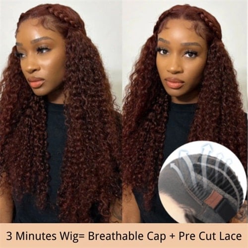 Nadula 7x5 And 13x4 Pre-cut Lace Closure Wigs Water Wave Put on