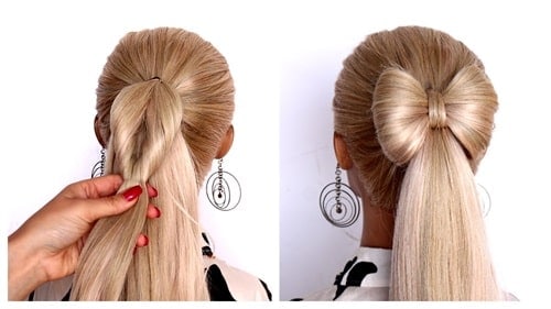 Hair bow ponytail