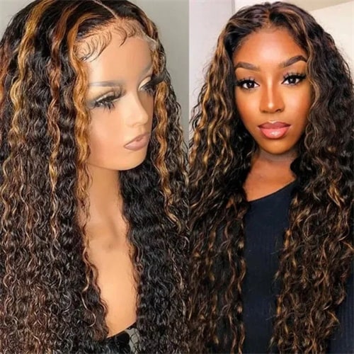 brown balayage lace front wig