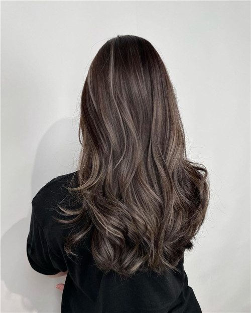 cool brown balayage