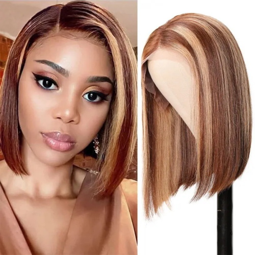 blonde brown bob wig