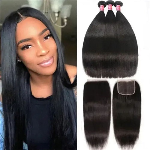 Straight Weave Hair With Closure