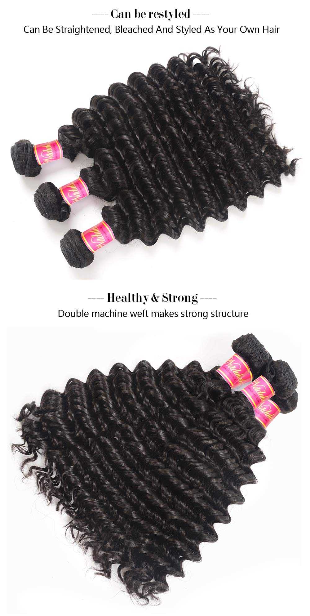 Deep Wave Human Hair Weave