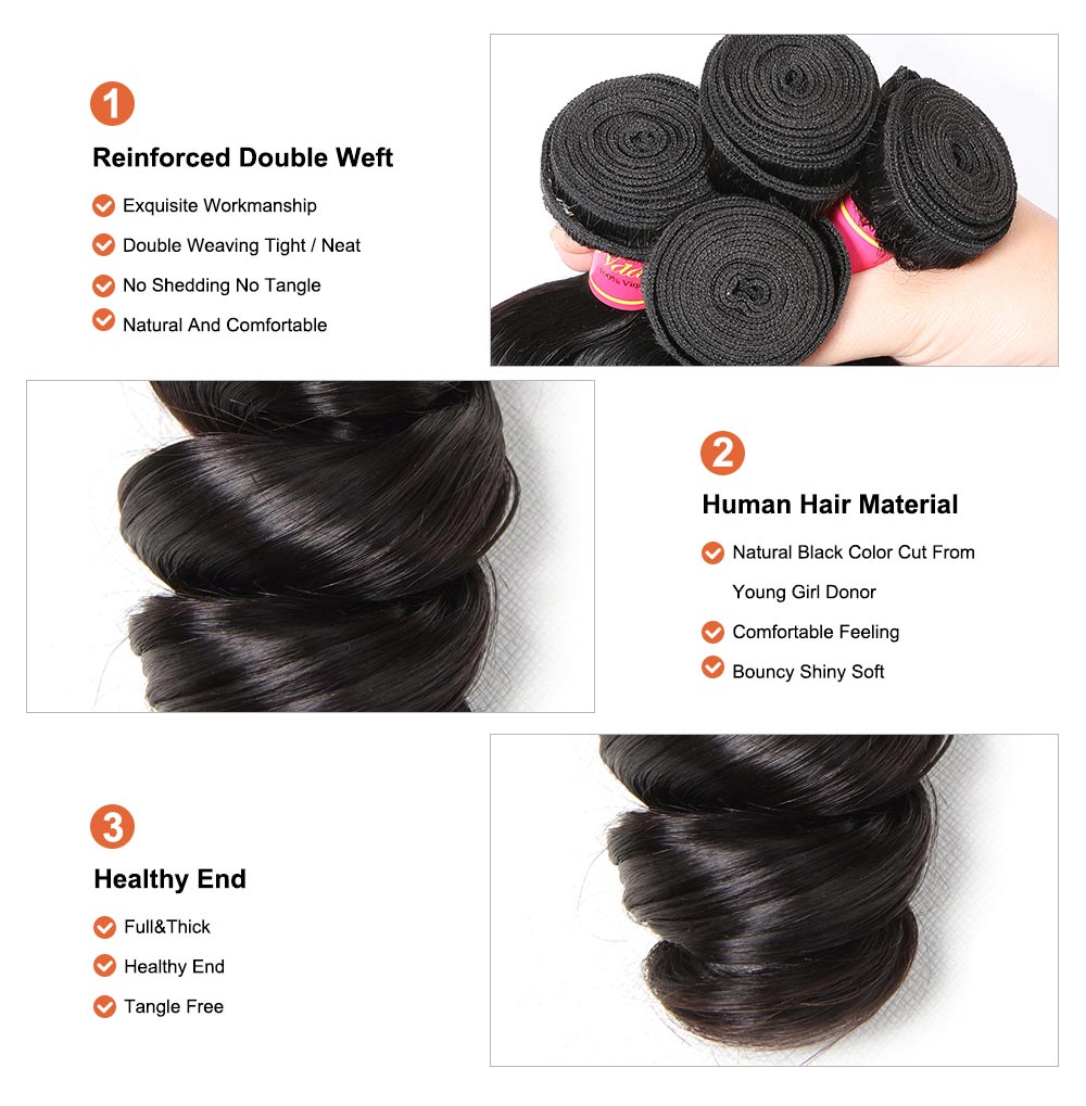 Virgin Remy Loose Wave Peruvian Hair