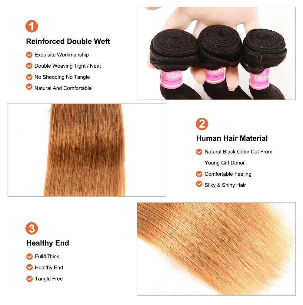 Straight Ombre Hair Weave