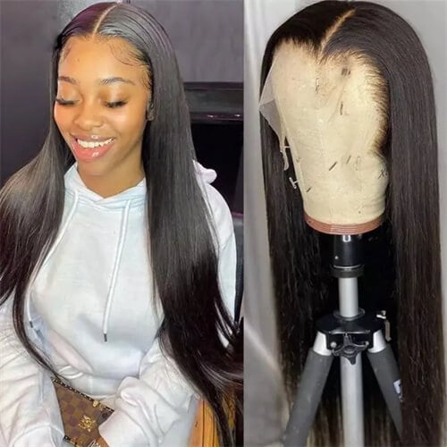 straight transparent lace wig