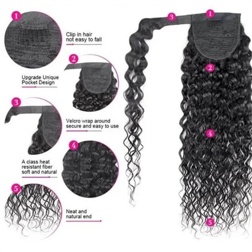 afro kinky curly ponytail weave