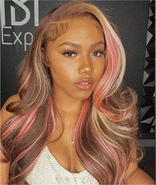  Body Wave Colorful Highlight Wig