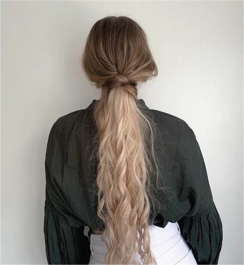 Curly Low Ponytail