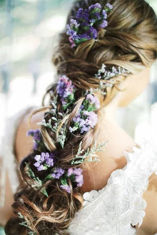 Lavender wedding Hairstyle