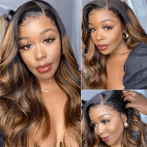 Ombre Balayage Highlight Body Wave Wigs