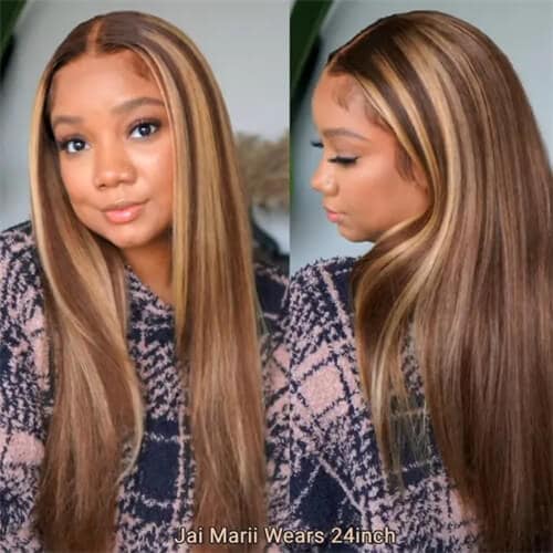 blonde highlight lace wig