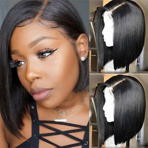 Classic Straight Short Bob Wig Lace Frontal Wig