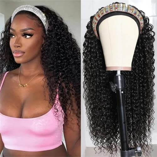 curly headband wig