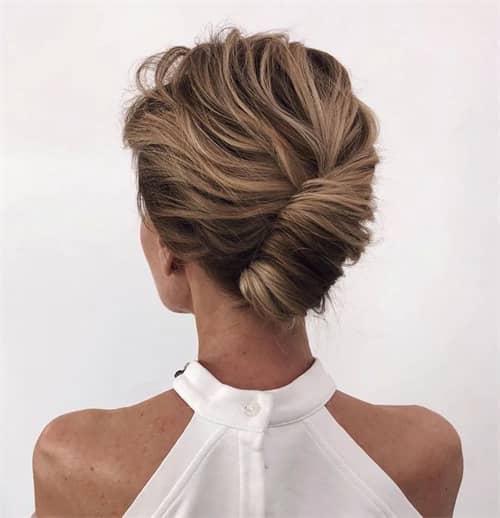 Twisted Updo for Short Hair