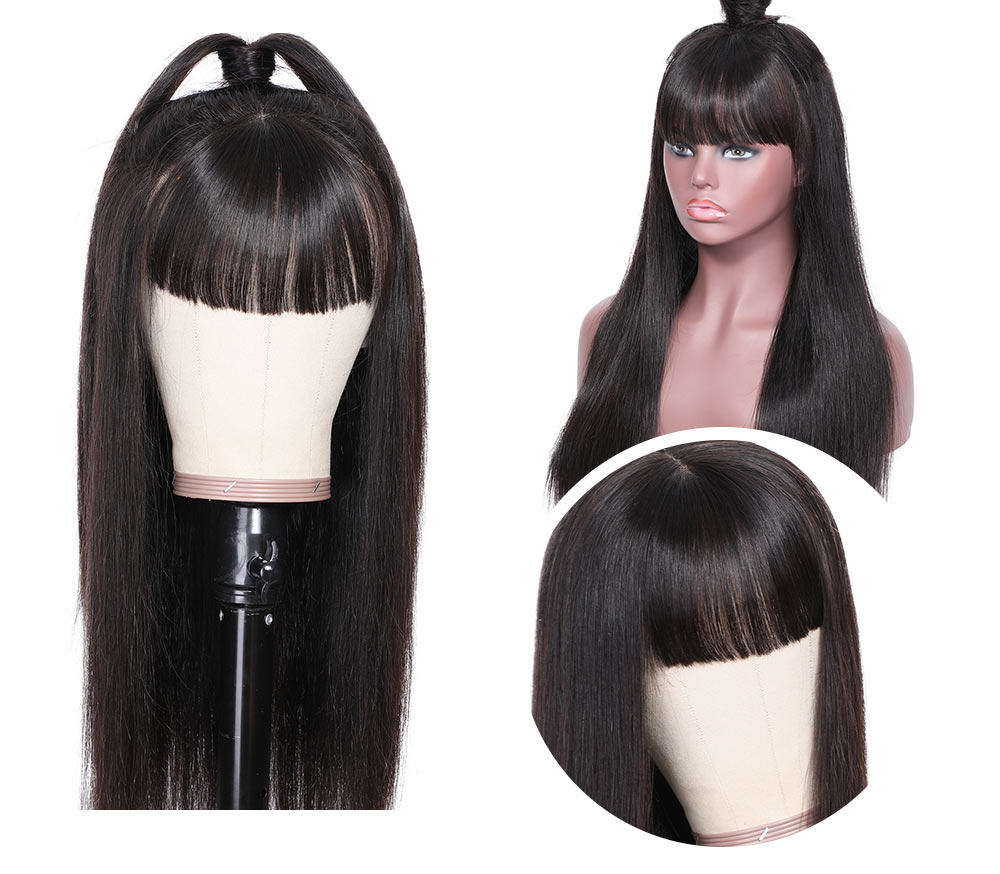 lace front wigs with bangs
